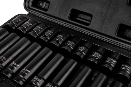 Zestaw nasadki udarowe nasadowe 1/2" 10-19mm 20el GEKO