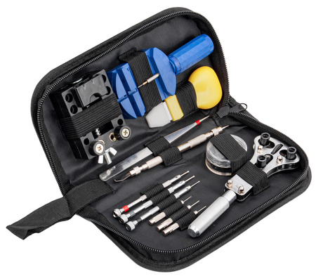 Zestaw narzędzi zegarmistrzowskich klucz imak 13 el +etui FALON-TECH