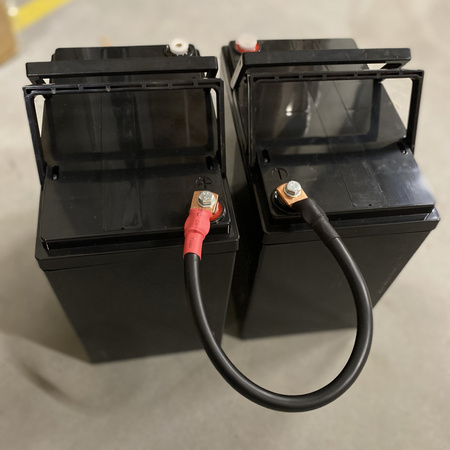 Akumulatory AGM 12V 100Ah zestaw 2 sztuk + przewód łączeniowy 35 cm VOLT POLSKA