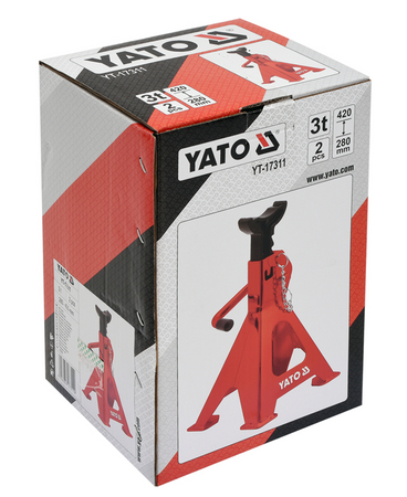 Podstawki warsztatowe kobyłki samochodowe 3T 2 szt 280-420 mm YT-17311 YATO