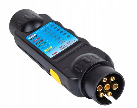 Tester gniazda wtyczki przyczepy haka holowniczego bezprzewodowy + adaptery