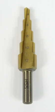 Wiertło stożkowe stopniowe tytanowe HSS 4-12 mm (wiertła) FALON-TECH