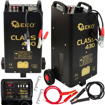 Prostownik z rozruchem CLASS 430 12/24V 360A LCD GEKO