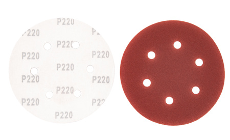 Papier ścierny na rzep krążek dysk z dziurami 150mm P220 50szt SILVER