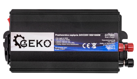 Przetwornica napięcia 24V/230V 500W/1000W GEKO