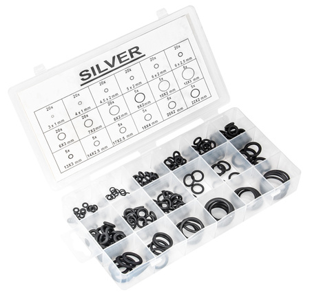 Oringi gumki uszczelki gumowe olejoodporne 225 sztuk SILVER