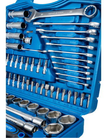 Zestaw kluczy nasadowych oraz płasko-oczkowych TORX 94 MASTIFF