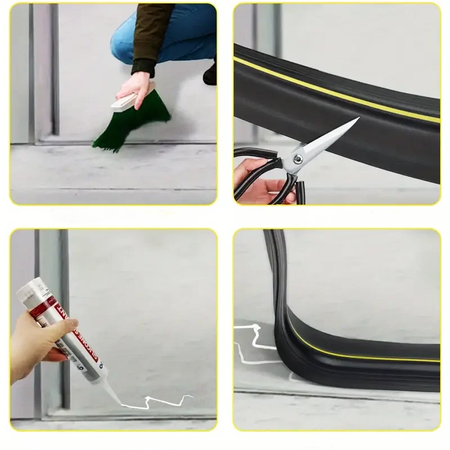 Uszczelka garażowa progowa do bramy garażowej 12 x 86 mm 3m++ FALON-TECH