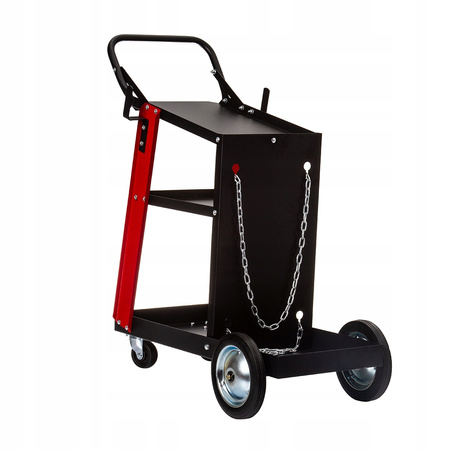 Wózek spawalniczy na kołach 3 półki 60kg do przewozu spawarki butli migomat MAR-POL