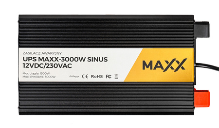 Przetwornica prądu napięcia UPS sinus 12v 230v MAXX 1500/3000W LCD PILOT 4SUN