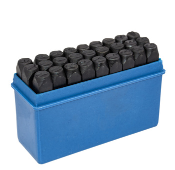 Numeratory znaczniki stemple wybijaki do metalu litery 10mm 27el. FALON-TECH