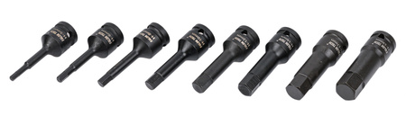 Nasadki klucze udarowe trzpieniowe nasadowe imbus hex H5-H19 1/2" 5-19 mm FALON-TECH