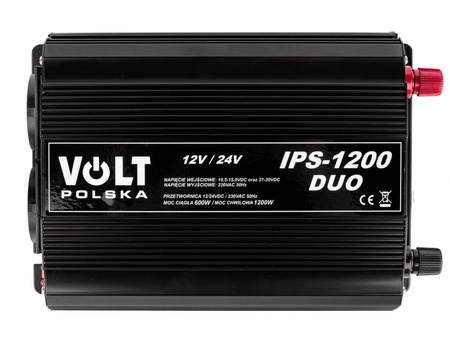 Przetwornica napięcia prądu IPS-1200 DUO (12V-24V/230V/1200W) VOLT POLSKA