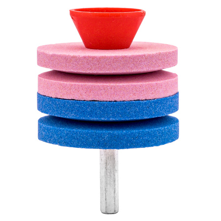 Ostrzałka do noży kosiarek podwójna na wiertarkę/wkrętarkę