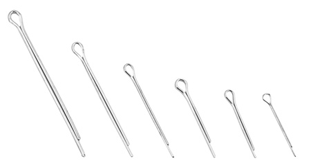 Zestaw zawleczek przetyczek zawleczki 555 sztuk spinek SILVER