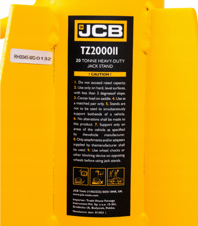 Podstawa zabezpieczająca podstawka warsztatowa TIR kobyłka 20 000 kg 20T JCB