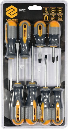 Śrubokręty Wkrętaki z Magnesem Zestaw 8szt PH PZ (śrubokręt, wkrętak) SILVER