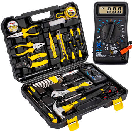 Zestaw narzędziowy dla elektryka klucze miernik prądu 34el. WMC