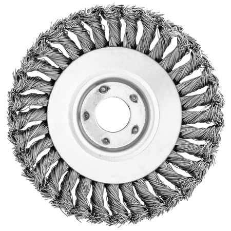 Szczotka druciana tarczowa skręcana do usuwania zarośli 200mm