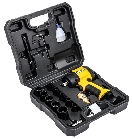 Klucz pneumatyczny udarowy do kół 1/2" + nasadki 10szt. JCB