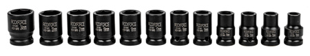 Nasadki udarowe klucze nasadowe krótkie 1/2" 10-24 mm zestaw 12el ROCKFORCE