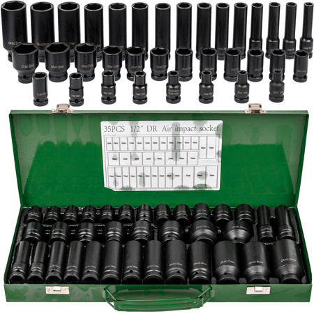 Zestaw nasadek udarowych 8-32 nasadki udarowe 1/2 do kluczy pneumatycznych 35el ROCKFORCE