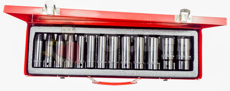 Klucze Nasadowe Udarowe 1/2 10-30mm Nasadki długie CRV GEKO