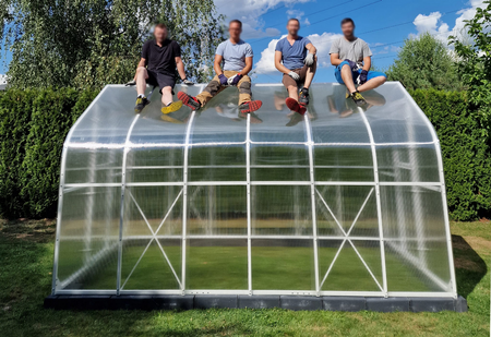 Szklarnia ogrodowa poliwęglan premium plus 250x200 5m2 kolor antracyt PTF