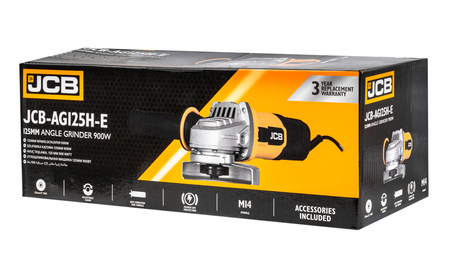 Szlifierka kątowa sieciowa kątówka M14 + tarcza do metalu 125mm 900w JCB