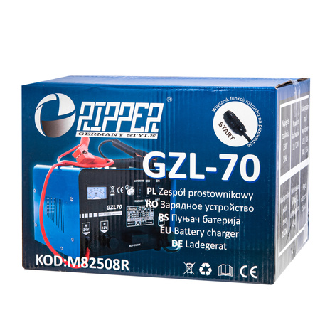 Prostownik samochodowy z rozruchem GZL 12/24V 70A + 200A rozruch MAR-POL