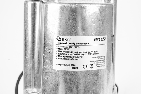 Pompa głębinowa do wody nurek białoruska dolnossąca studni 280W GEKO