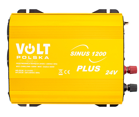 Przetwornica napięcia prądu SINUS 1200 PLUS (24V/230V 600/1200W) VOLT POLSKA