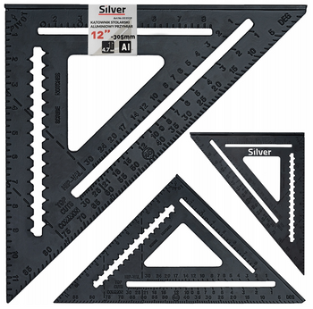 Kątownik stolarski ciesielski aluminiowy 300 mm SILVER