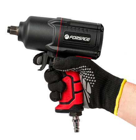 Klucz pneumatyczny udarowy kompozytowy 1/2" 1450Nm + akcesoria FORSAGE