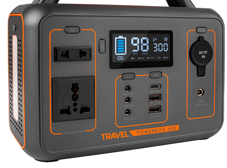 Przenośna stacja zasilania travel POWERBOX 600W 280Wh 26Ah VOLT POLSKA