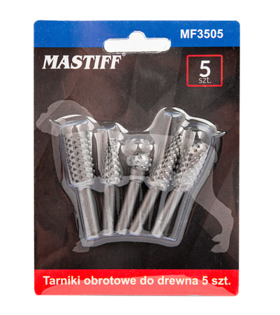 Tarniki frezy obrotowe do drewna (zestaw 5 szt.) FALON-TECH