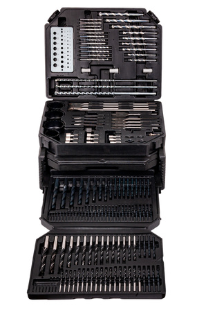 Zestaw wierteł bitów otwornic do metalu drewna betonu 300 elem GEKO