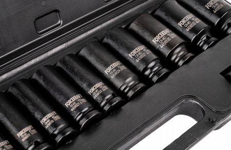 Zestaw nasadki udarowe głębokie do klucz pneumatyczny 1/2" 15el 10-36mm FORCEKRAFT