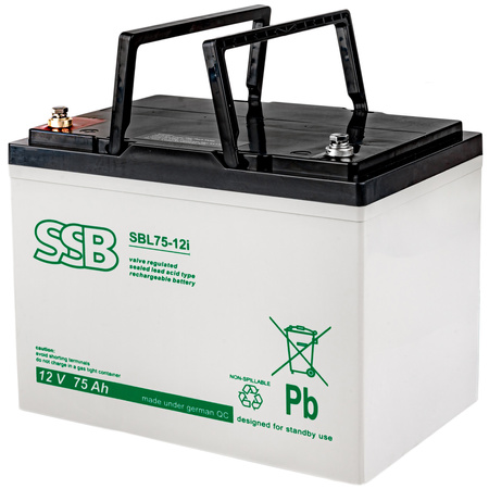 Akumulator bateria AGM SSB SBL 12V 75Ah Do wózka inwalidzkiego
