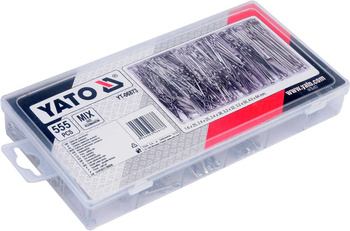 Zestaw zawleczek przetyczek zawleczki 555 sztuk spinek YATO