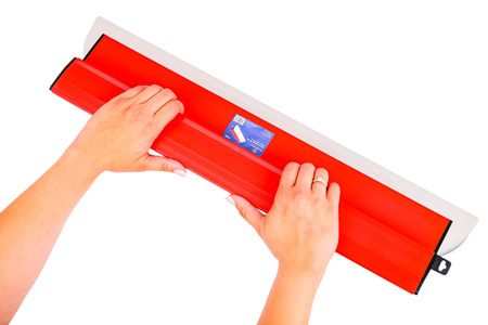 Nóż do gładzi pióro szpachla wymienne nierdzewne ostrze lizak 0.3mm 60cm FALON-TECH