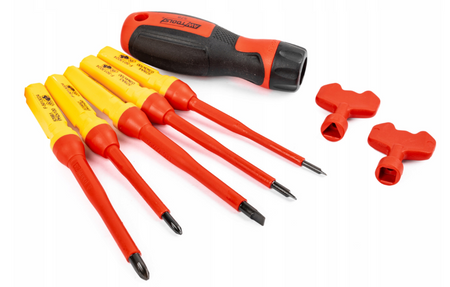 Zestaw wkrętaki izolowane śrubokręty dla elektryka solidne 1000v 8el AW TOOLS