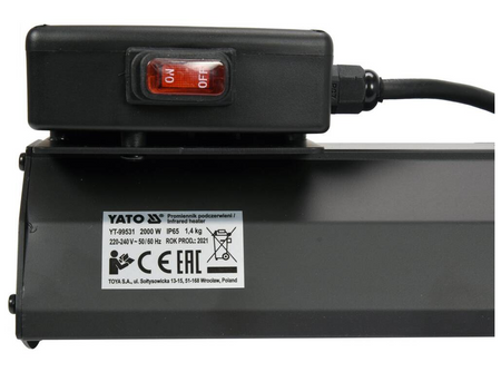 Promiennik podczerwieni złota lampa 2000W YATO