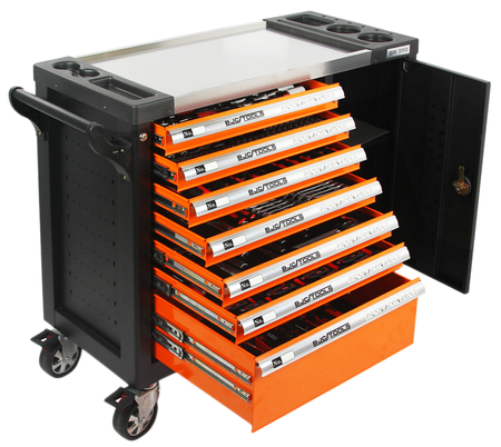 Profesjonalna szafka narzędziowa wózek warsztatowy 7 szuflad 298 el BJC