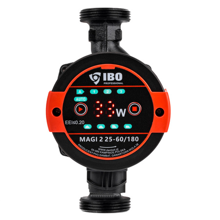 Pompa cyrkulacyjna obiegowa elektroniczna do pieca C.O. MAGI 2 25-60/180 energooszczędna IBO POMPY