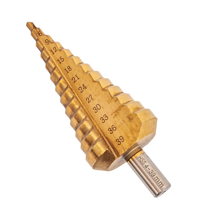 Wiertło stożkowe stopniowe tytanowe HSS 4-39 mm (wiertła) FALON-TECH