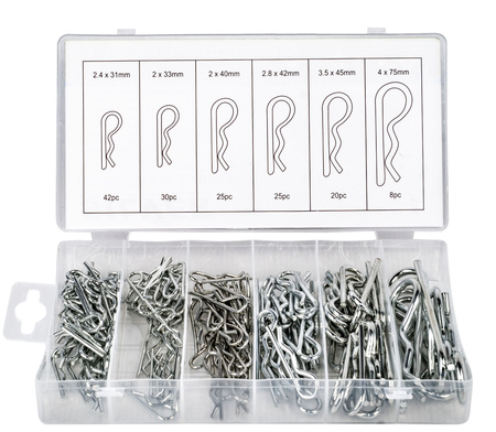 Zestaw zawleczek przetyczek zawleczki 150 sztuk spinek FALON-TECH