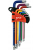 Klucze imbusowe kolorowe imbusy wkrętaki torx T10-T50 mm 9 szt YT-05633 YATO