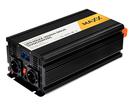 Przetwornica prądu napięcia UPS sinus 12v 230v MAXX 1500/3000W LCD PILOT 4SUN
