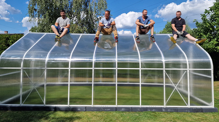 Szklarnia ogrodowa poliwęglan premium plus 250x600 15m2 kolor antracyt PTF